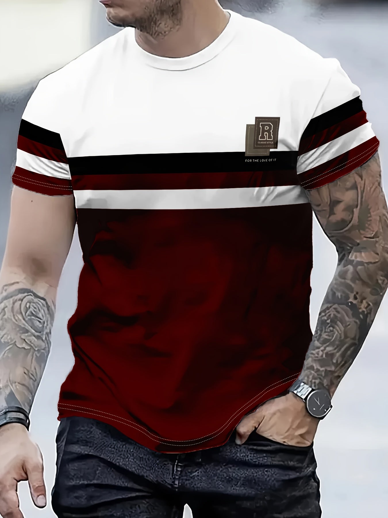 Men's Fashion Casual T-Shirt - Lightweight Polyester Camisetas, Round Neck Short Sleeve, Machine Washable, Comfortable for All Seasons, Magliette, Daily Wear T-Shirt. | Transparent and Elegant Fabric T-Shirts